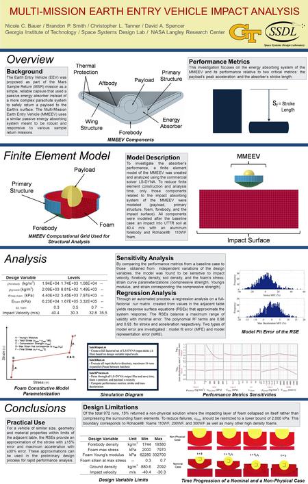 Performance Metrics This investigation focuses on the energy absorbing system of the MMEEV and its performance relative to two critical metrics: the payload’s.