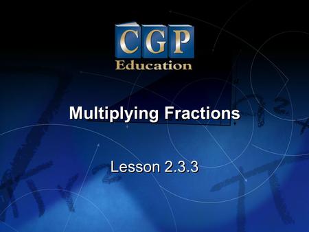 Multiplying Fractions