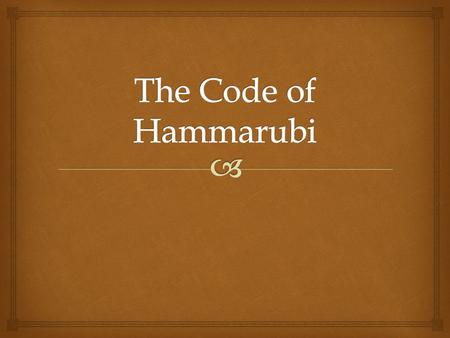   it proves that there was indeed codes of law in existence during the time of Moses and the Torah  ) it provides keys to understanding why YHVH.