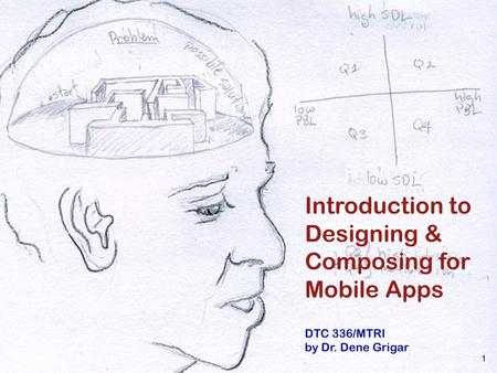 Introduction to Designing & Composing for Mobile Apps DTC 336/MTRI by Dr. Dene Grigar 1.