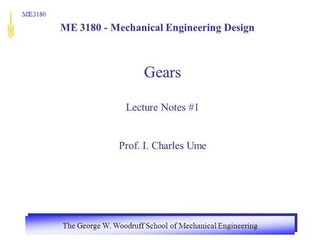 ME Mechanical Engineering Design