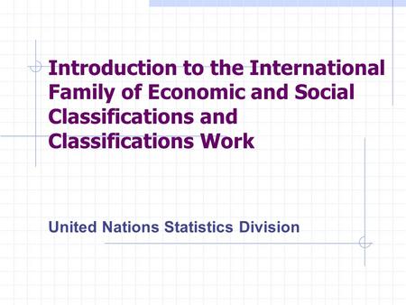 United Nations Statistics Division