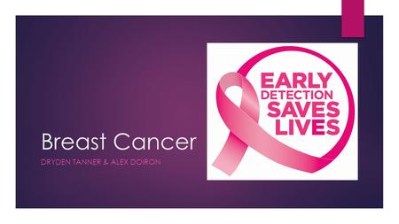 Breast Cancer DRYDEN TANNER & ALEX DOIRON. Overview  Introduction  History  What is it?  Pathophysiology  Facts & Stats  Signs & Symptoms  Diagnosis.