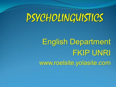 English Department FKIP UNRI