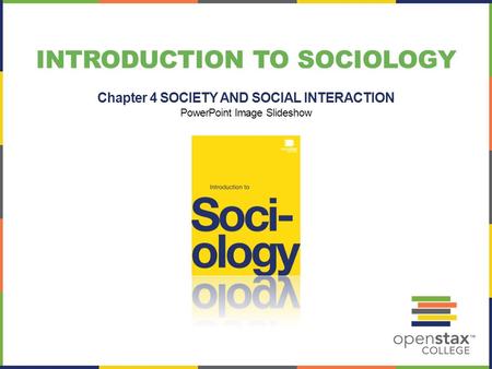 Chapter 4 SOCIETY AND SOCIAL INTERACTION