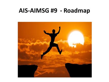 AIS-AIMSG #9 - Roadmap. 2 *Participants as experts not as organisation’s representative AIS-AIM Study Group Active since end 2008 Objectives Global strategy/roadmap.