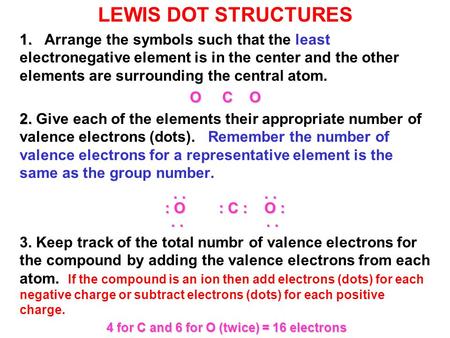 4 for C and 6 for O (twice) = 16 electrons