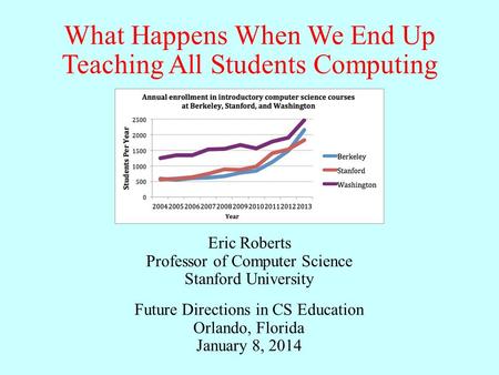 What Happens When We End Up Teaching All Students Computing