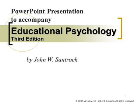 Educational Psychology Third Edition