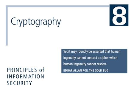 Cipher Methods Plaintext can be encrypted through bit stream or block cipher method Bit stream: each plaintext bit transformed into cipher bit one bit.