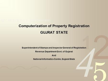 Computerization of Property Registration GUJRAT STATE