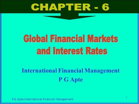 International Financial Management P G Apte