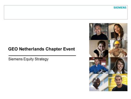 GEO Netherlands Chapter Event Siemens Equity Strategy DRAFT.