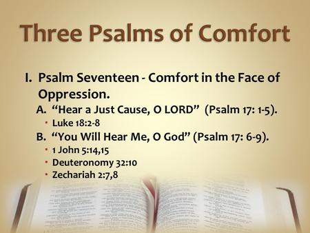 Three Psalms of Comfort