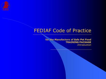 FEDIAF Code of Practice