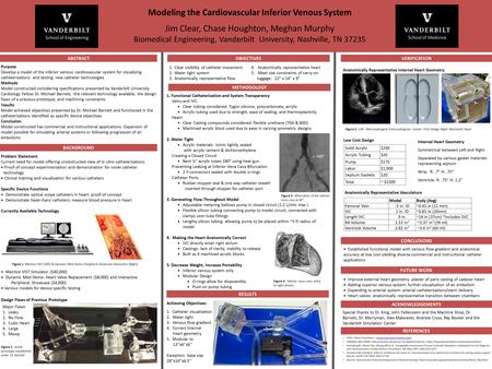 Modeling the Cardiovascular Inferior Venous System Jim Clear, Chase Houghton, Meghan Murphy Biomedical Engineering, Vanderbilt University, Nashville, TN.