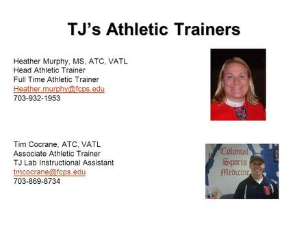 TJ’s Athletic Trainers