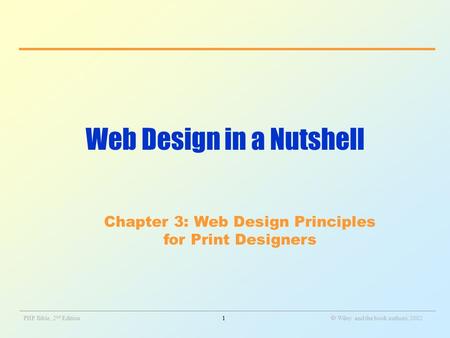 _______________________________________________________________________________________________________________ PHP Bible, 2 nd Edition1  Wiley and the.