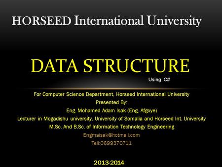 HORSEED International University