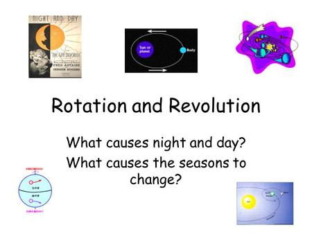 Rotation and Revolution