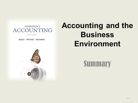 Accounting and the Business Environment