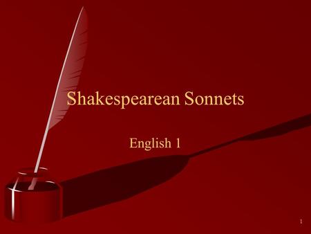 Shakespearean Sonnets