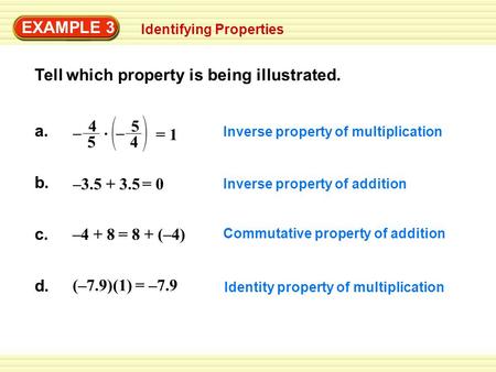 Tell which property is being illustrated.