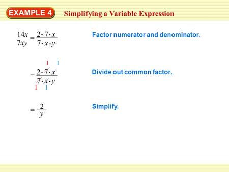 Simplifying a Variable Expression