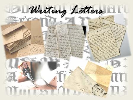 Writing Letters.