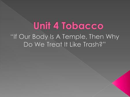 “Tobacco Use in Teens Article”  Read Article  Answer the Questions to the Article.