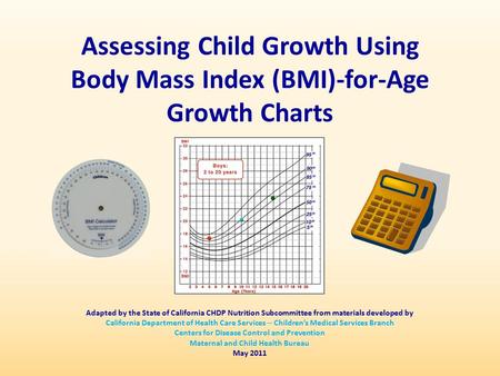 Adapted by the State of California CHDP Nutrition Subcommittee from materials developed by California Department of Health Care Services  Children’s Medical.