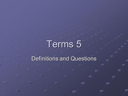 Terms 5 Definitions and Questions. ISA The original 8- and 16-bit expansion card standard used in PCs. ISA cards run at a bus speed of 8MHz. You can plug.