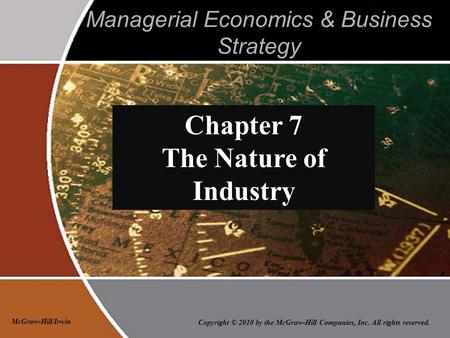 Managerial Economics & Business Strategy