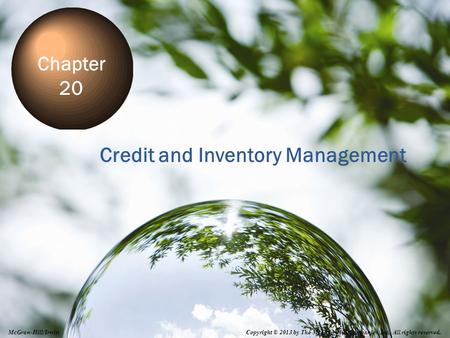 Credit and Inventory Management