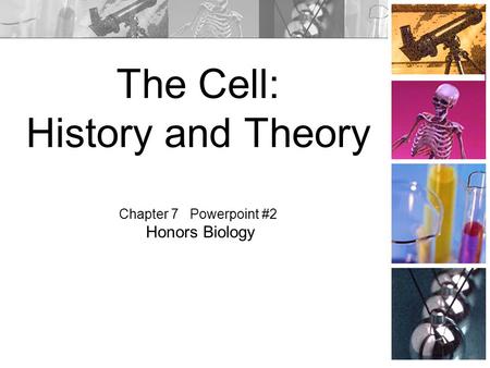 The Cell: History and Theory Chapter 7 Powerpoint #2 Honors Biology