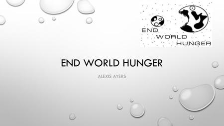 End World Hunger Alexis Ayers.