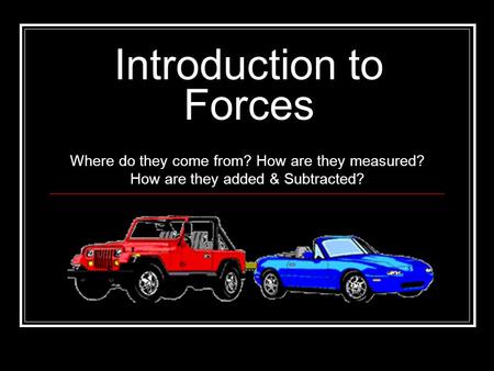 Introduction to Forces