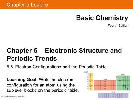 Chapter 5 Electronic Structure and Periodic Trends