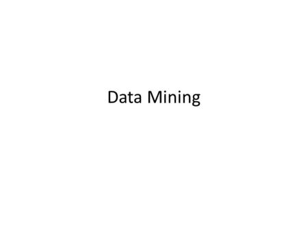 Data Mining.