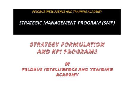 PELORUS INTELLIGENCE AND TRAINING ACADEMY