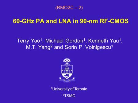 60-GHz PA and LNA in 90-nm RF-CMOS