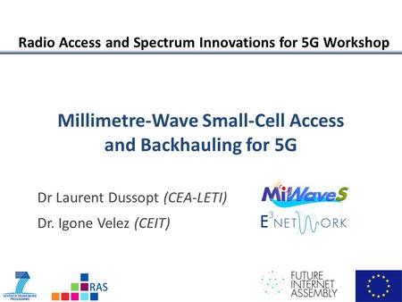 Millimetre-Wave Small-Cell Access and Backhauling for 5G