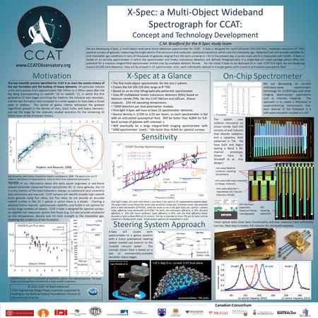 X-Spec: a Multi-Object Wideband Spectrograph for CCAT: Concept and Technology Development © 2013. CCAT. All Rights Reserved. CCAT Engineering Design Phase.