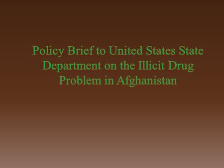  State Department Officials of United States  Illustrate problem  Choices to solve the Problem  Order the solution according to their priority/ Prioritize.