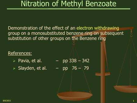 Nitration of Methyl Benzoate