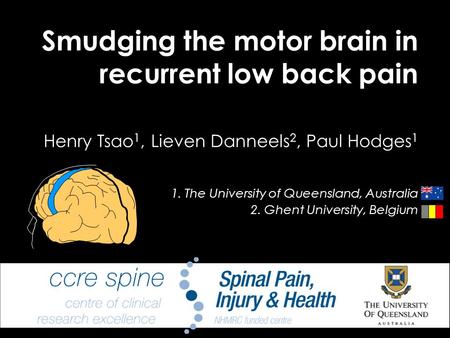 Smudging the motor brain in recurrent low back pain