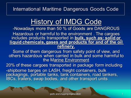 International Maritime Dangerous Goods Code