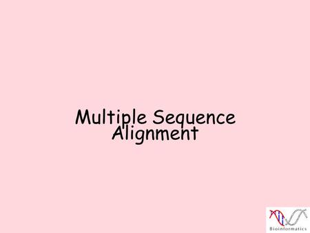 Multiple Sequence Alignment. Terminology n Motif: the biological object one attempts to model - a functional or structural domain, active site, phosphorylation.