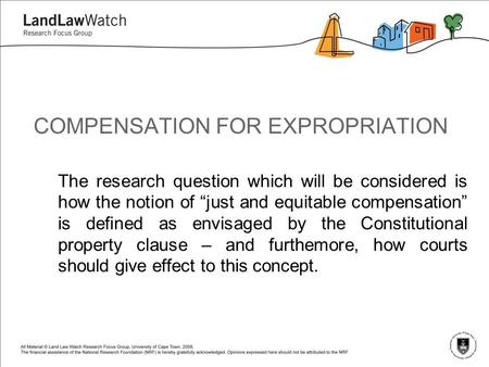 COMPENSATION FOR EXPROPRIATION