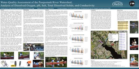 Abstract The Pasquotank River Watershed in Northeast North Carolina is fed by multiple tributaries surrounded by varying landforms such as swamp, farmlands,